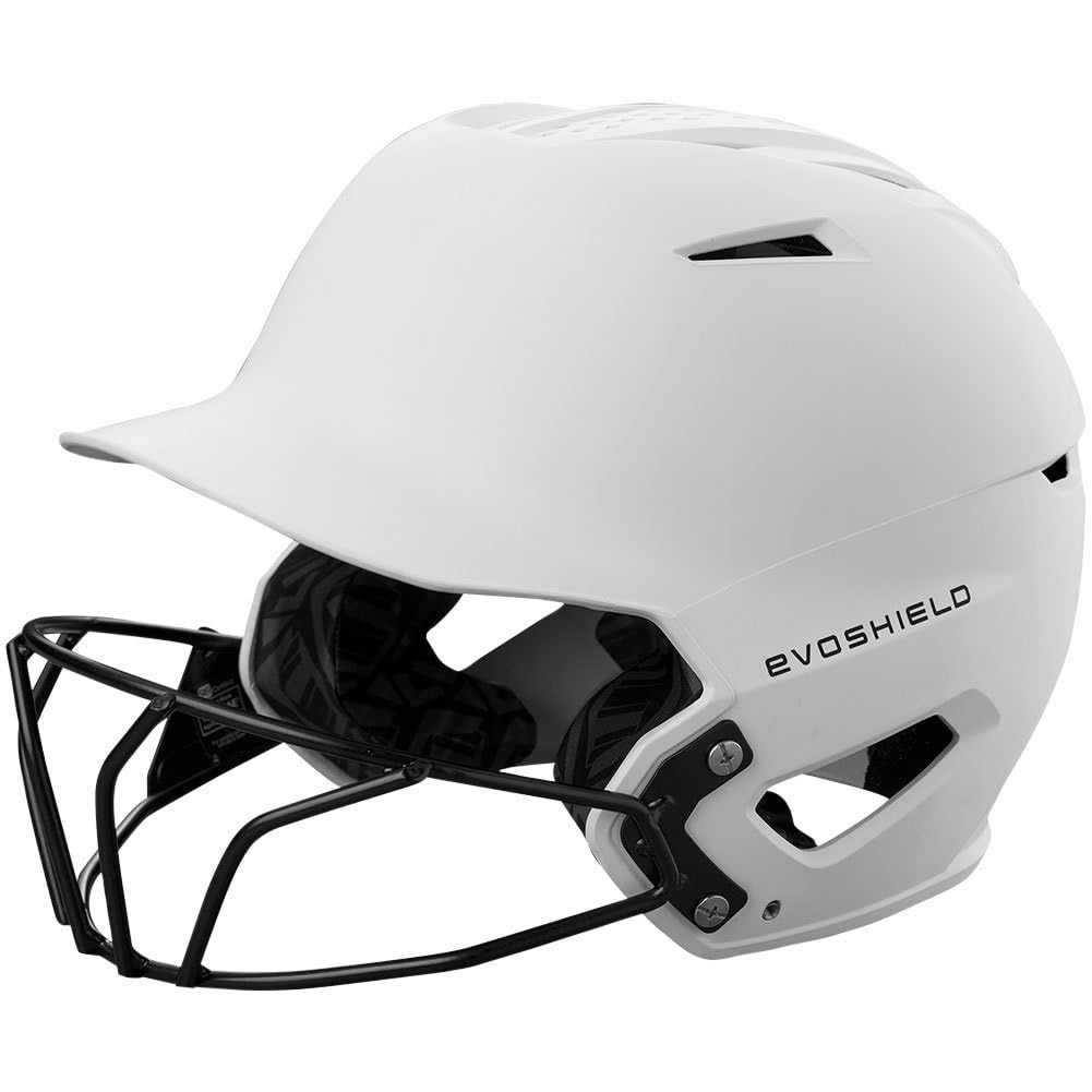Foto 2 pulgar | Casco De Bateo Evoshield Xvt 2.0 Mate Con Máscara Facial Team White - Venta Internacional.