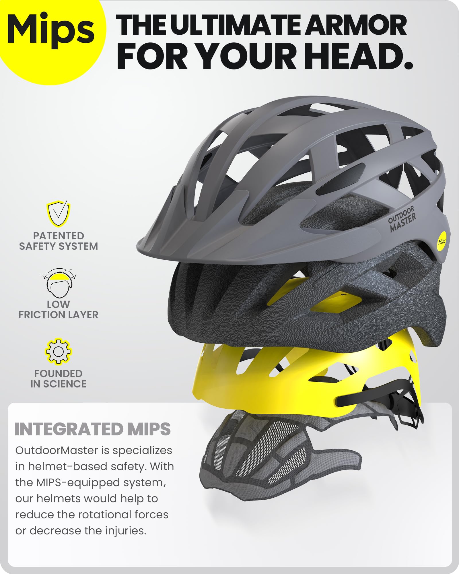 Foto 2 | Casco De Ciclismo Outdoormaster Mips Pavement Grey Para Adulto - Venta Internacional.