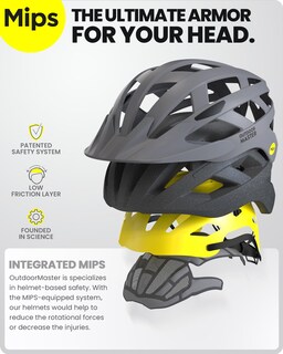Foto 2 | Casco De Ciclismo Outdoormaster Mips Pavement Grey Para Adulto - Venta Internacional.