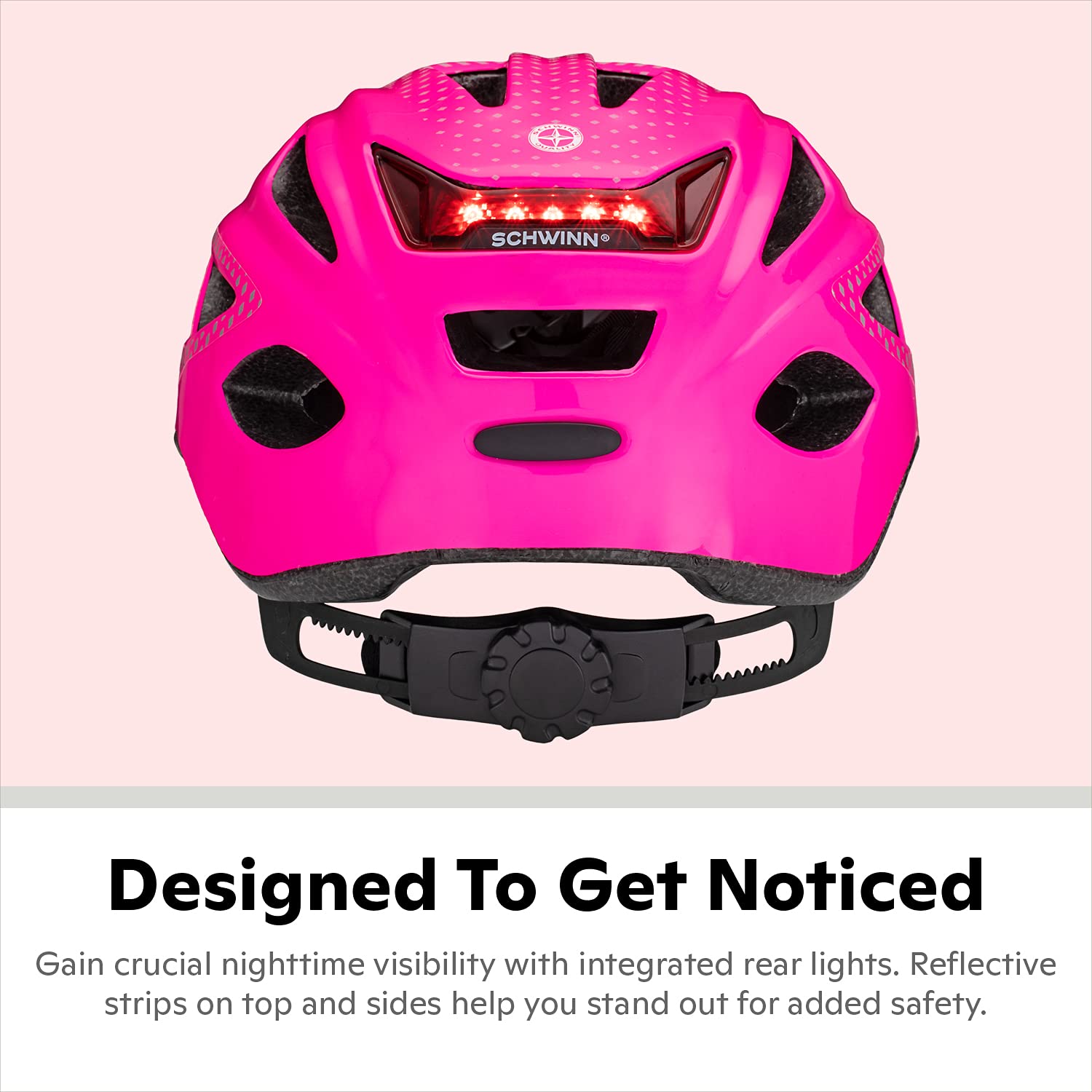 Foto 3 pulgar | Casco De Bicicleta Schwinn Beam Con Iluminación Led Para Adultos, Color Rosa - Venta Internacional.