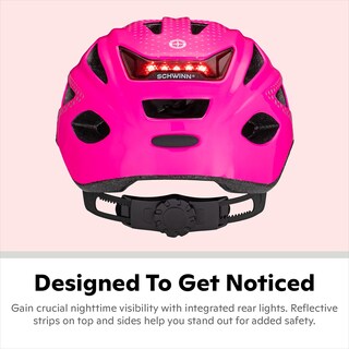 Foto 2 | Casco De Bicicleta Schwinn Beam Con Iluminación Led Para Adultos, Color Rosa - Venta Internacional.