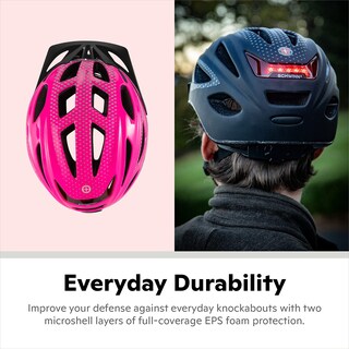 Foto 4 | Casco De Bicicleta Schwinn Beam Con Iluminación Led Para Adultos, Color Rosa - Venta Internacional.
