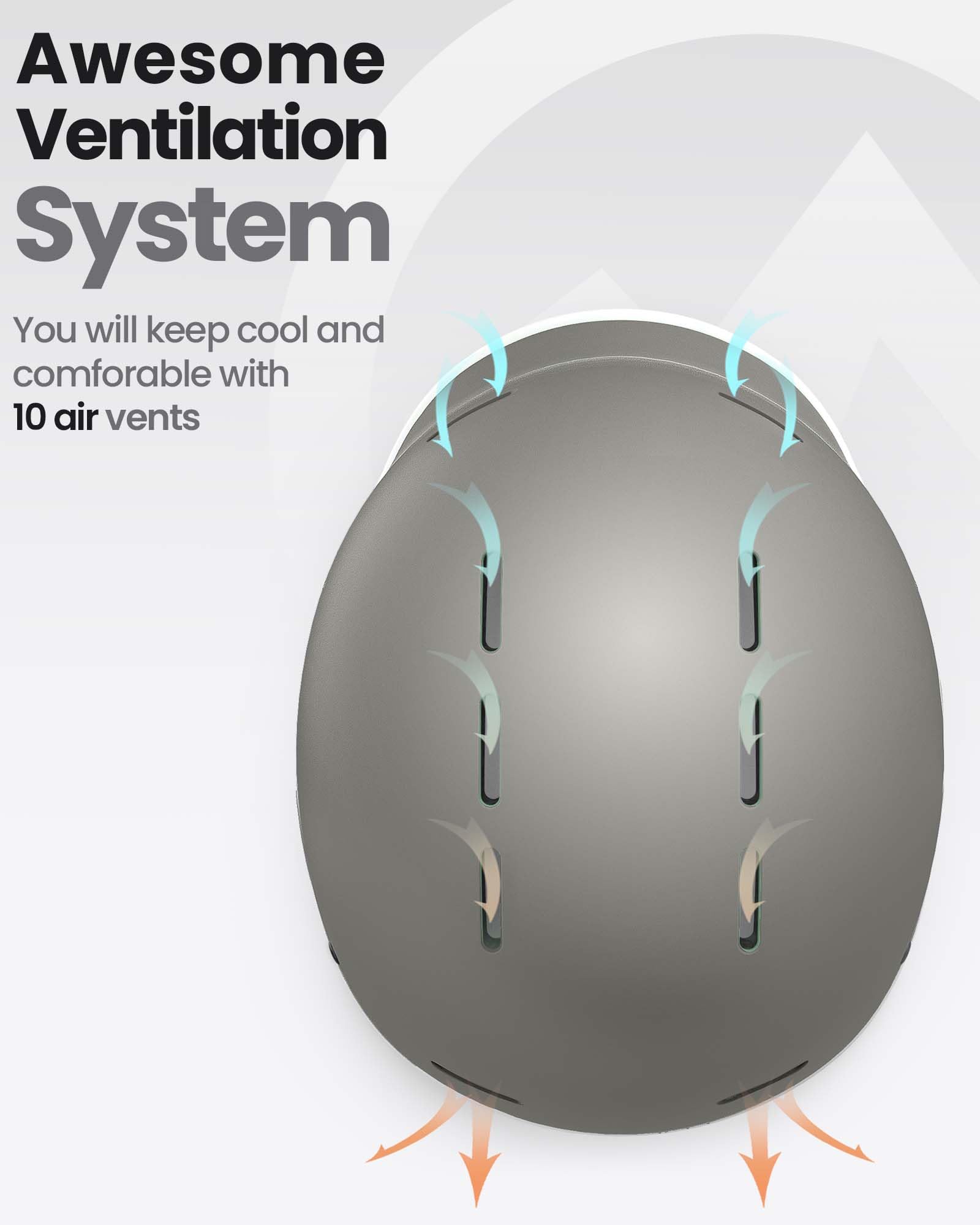 Foto 3 | Casco De Bicicleta Outdoormaster Con Certificación De Seguridad Gris Pizarra Para Adulto - Venta Internacional.