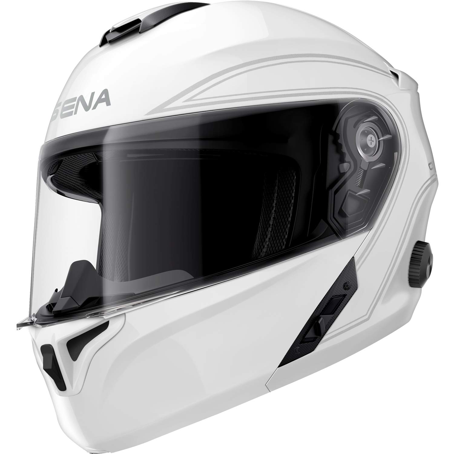 Foto 2 pulgar | Casco Sena Outrush Modular Smart Blanco Brillante Talla L - Venta Internacional.