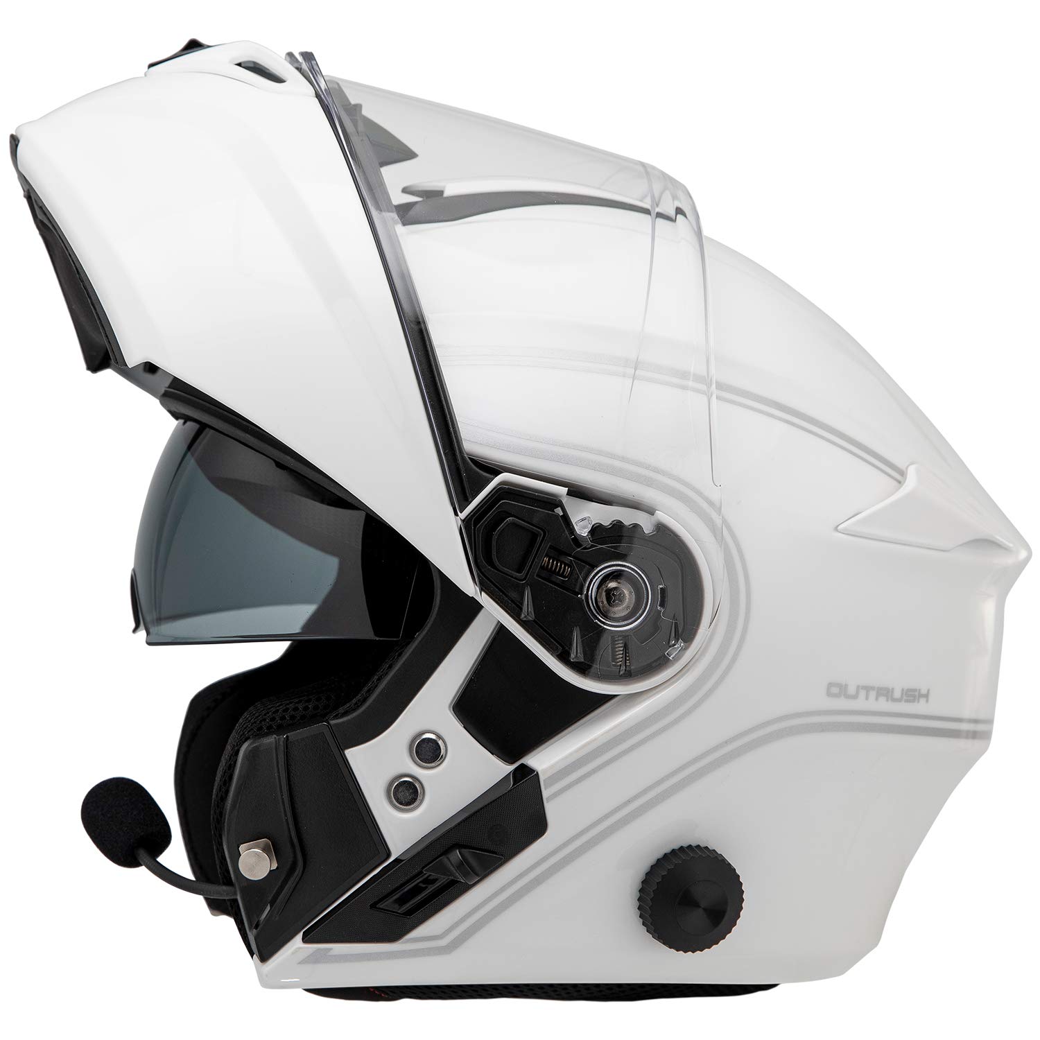 Foto 5 pulgar | Casco Sena Outrush Modular Smart Blanco Brillante Talla L - Venta Internacional.