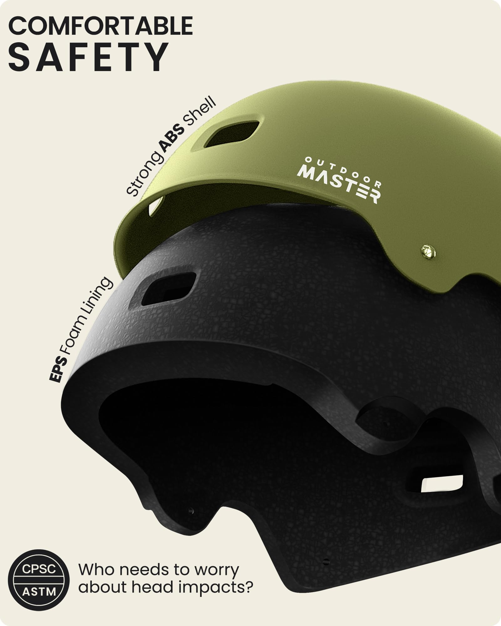 Foto 3 pulgar | Casco Outdoormaster Para Montar En Monopatín Para Niños Y Adultos - Venta Internacional.