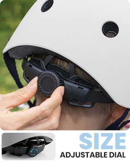 Foto 3 | Casco De Bicicleta Outdoormaster Para Jóvenes Y Niños Ajustable Blanco M - Venta Internacional.