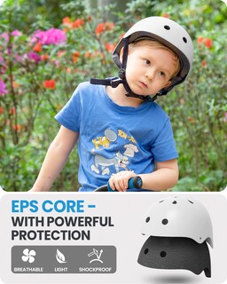 Foto 5 | Casco De Bicicleta Outdoormaster Para Jóvenes Y Niños Ajustable Blanco M - Venta Internacional.