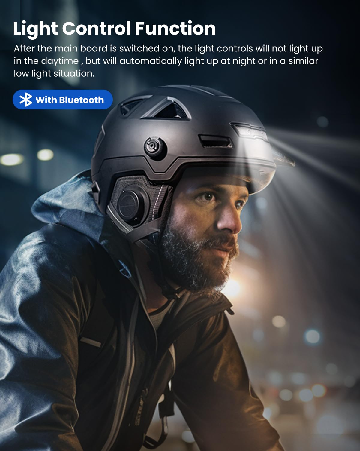 Foto 3 pulgar | Casco De Bicicleta Inteligente Ilm Nta8776 Ce Cpsc, Luz De Freno Bluetooth - Venta Internacional.