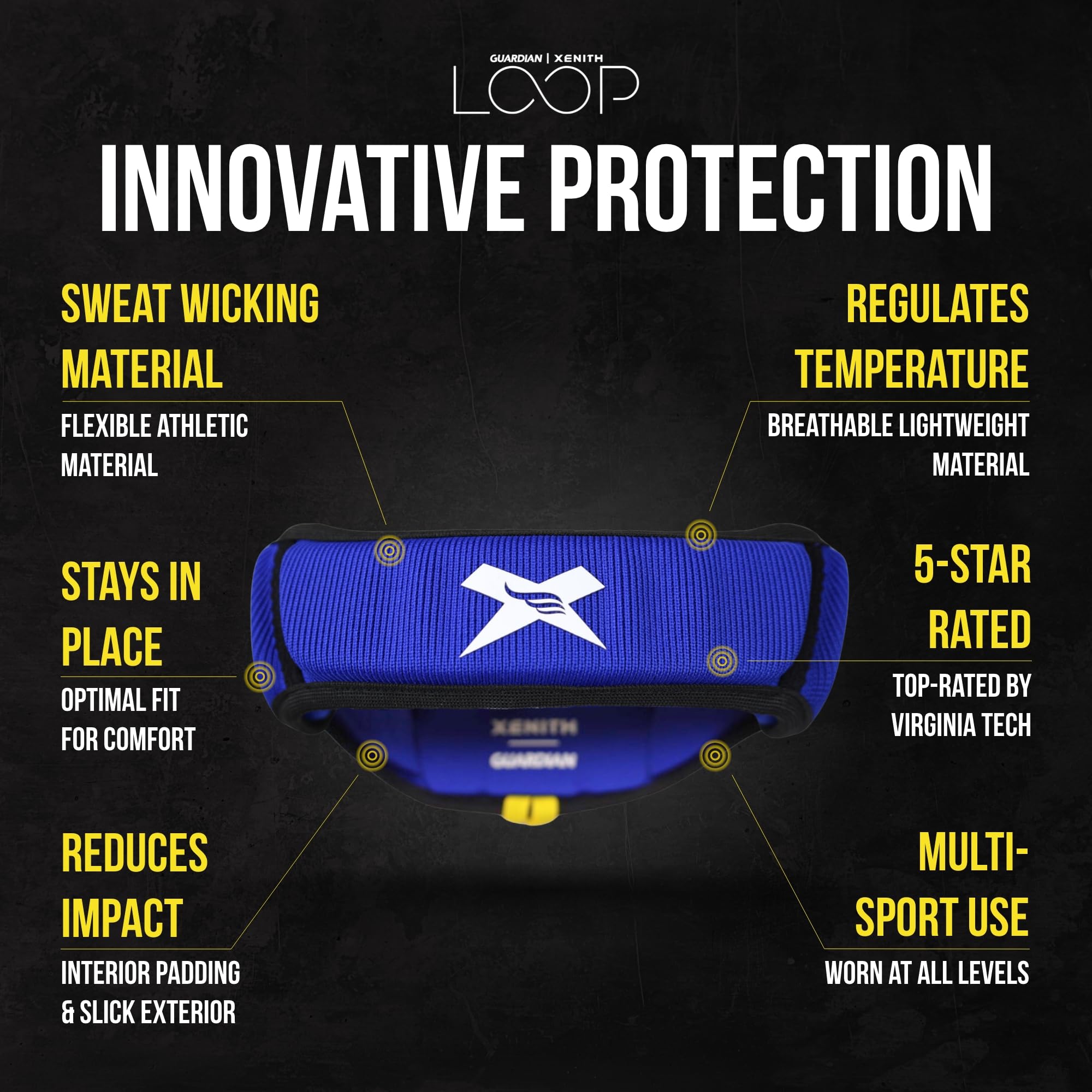Foto 4 pulgar | Diadema De Seguridad Guardian Xenith Loop Soft-shell Azul L/xl - Venta Internacional.