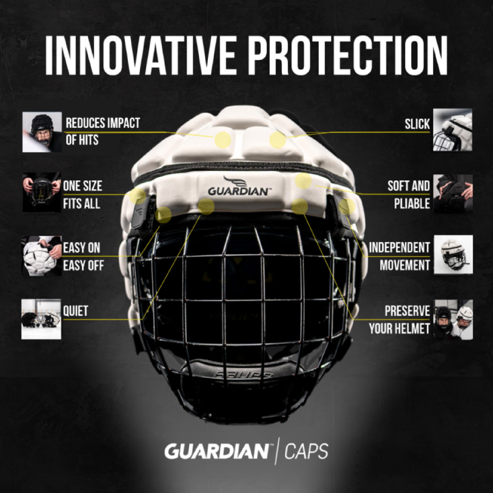Foto 3 | Funda Para Casco Guardian Cap Soft-shell Para Hockey  Color Rojo - Venta Internacional.