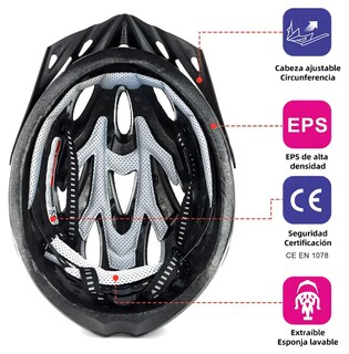Foto 4 | Casco para Ciclista Xtellar 57-63 cm Negro