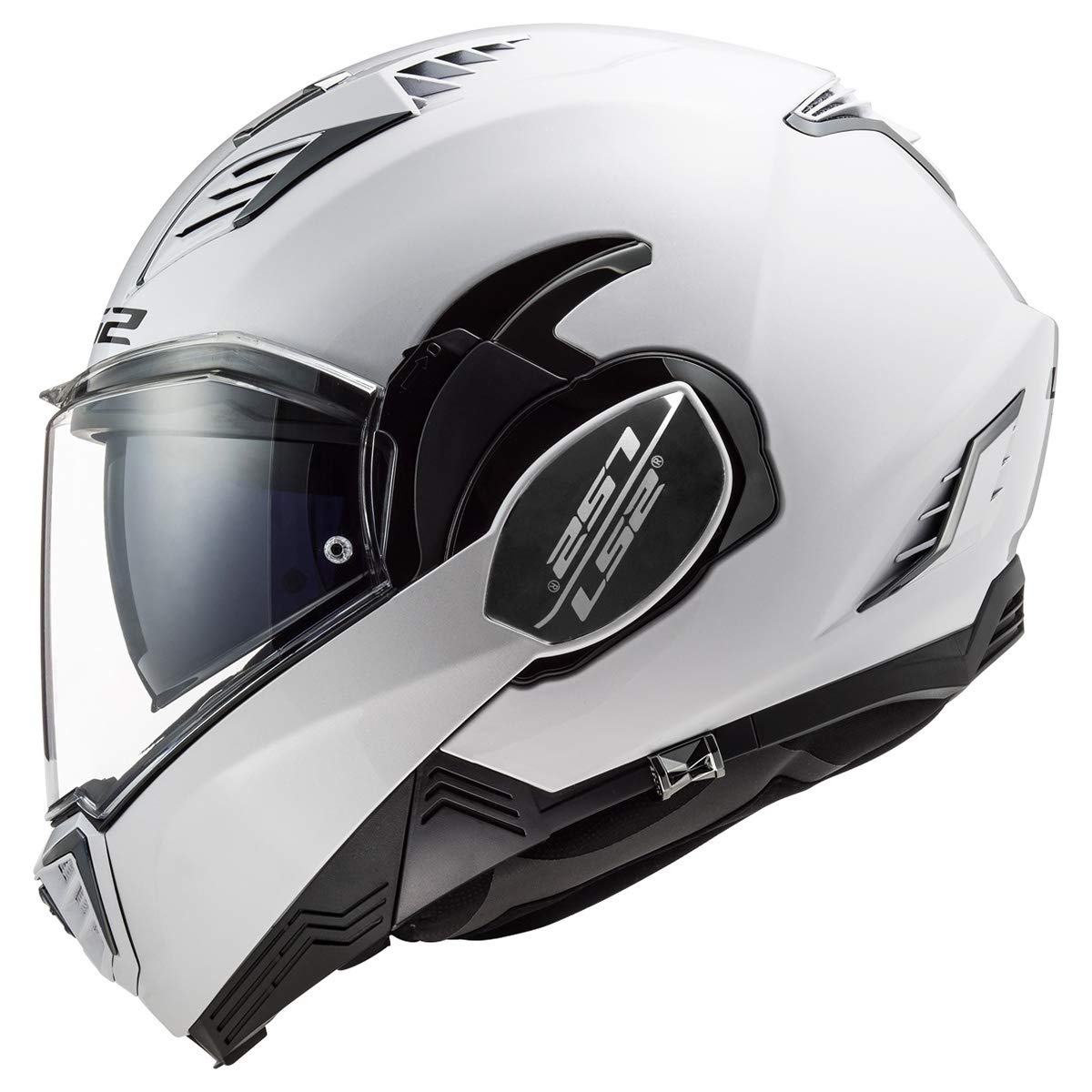 Foto 3 pulgar | Casco Ls2 Valiant Ii Modular Blanco Brillante Para Adulto - Venta Internacional.
