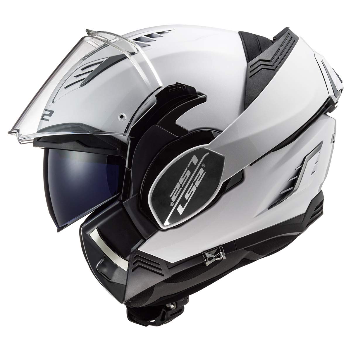 Foto 4 pulgar | Casco Ls2 Valiant Ii Modular Blanco Brillante Para Adulto - Venta Internacional.