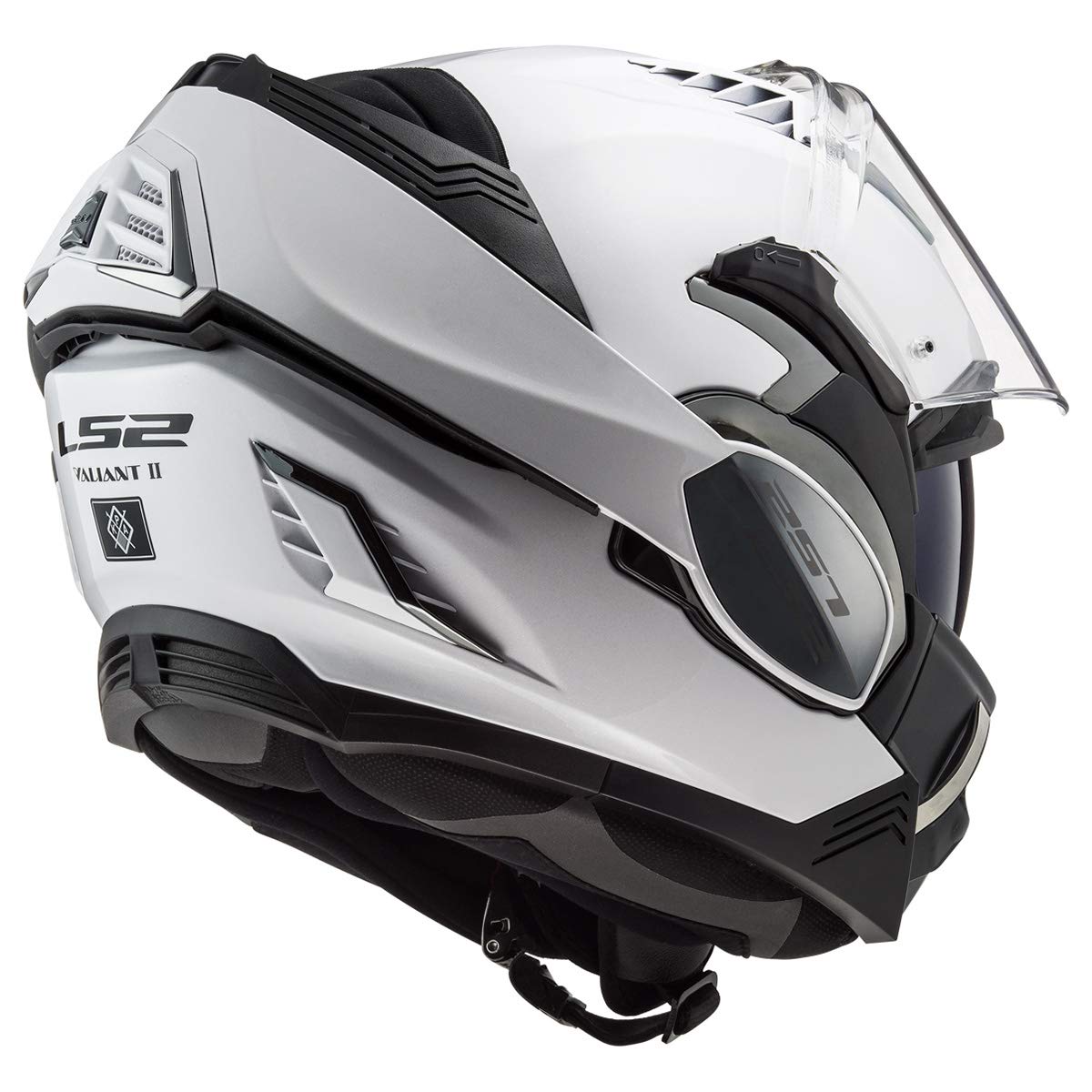 Foto 8 pulgar | Casco Ls2 Valiant Ii Modular Blanco Brillante Para Adulto - Venta Internacional.