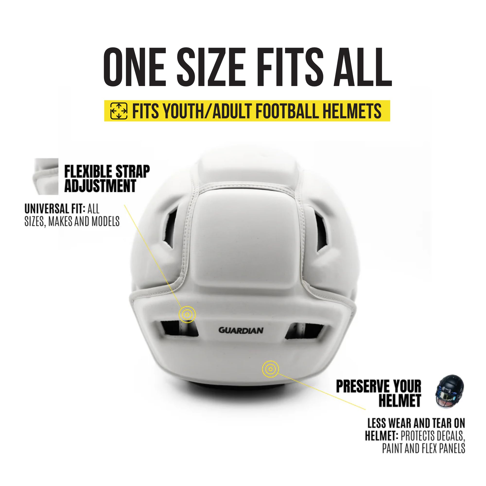Foto 4 | Funda Para Casco Guardian Cap Xt 2.0 White Football - Venta Internacional.