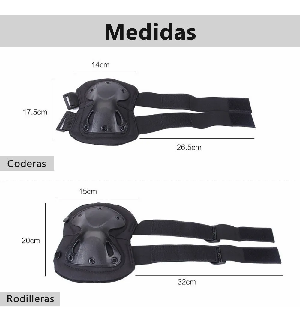 Foto 3 pulgar | Rodillera y Codera Táctica Militar Malubero para Bicicleta