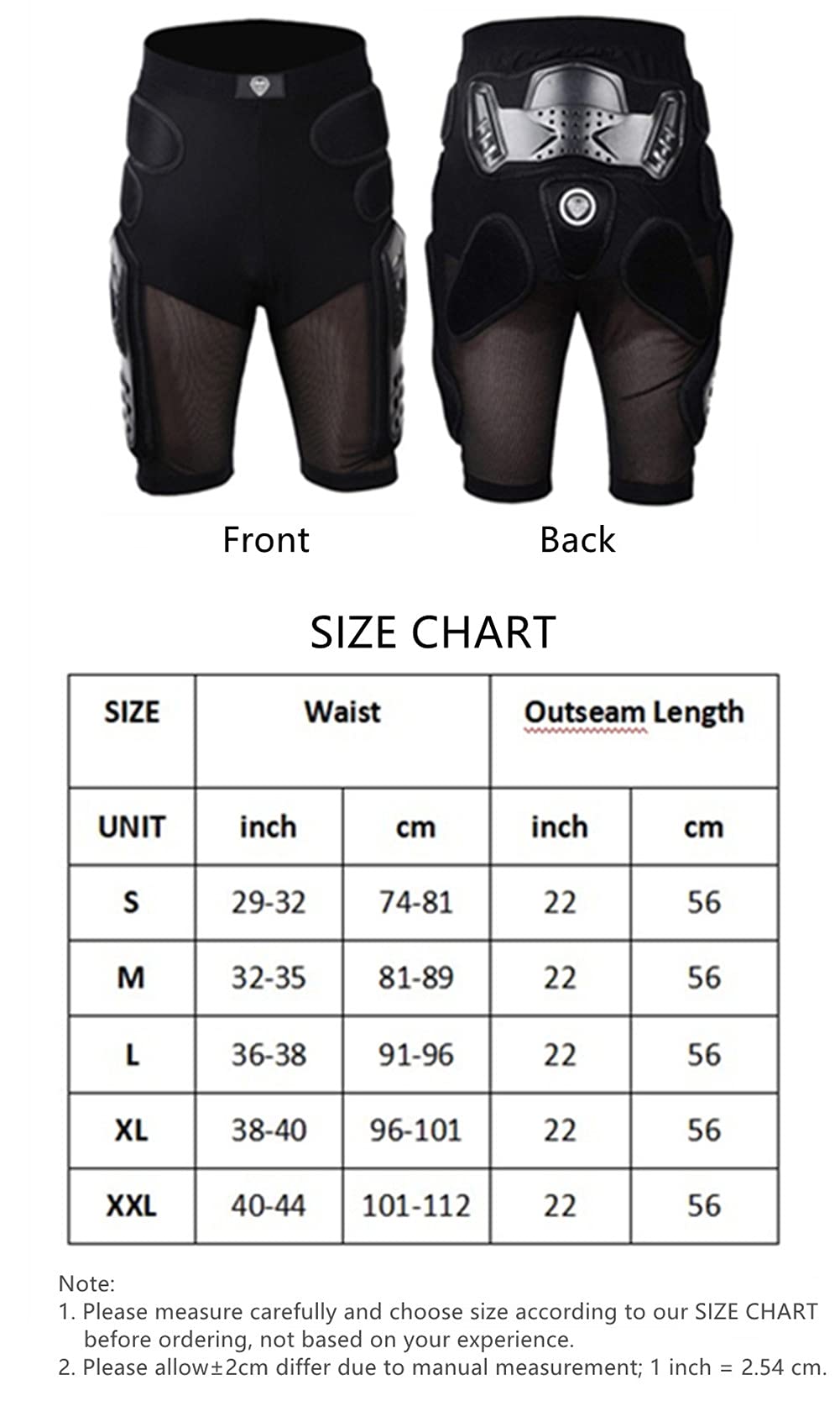 Foto 7 pulgar | Pantalones Cortos Acolchados Xinni Para Motocross Con Armadura Para Motocross - Venta Internacional.