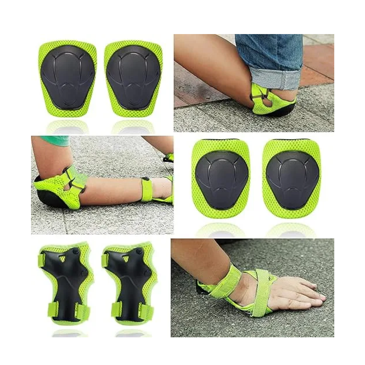 Foto 3 pulgar | Kit 6pcs Rodilleras Coderas Y Muñequeras Para Niños Eo Safe Imports Esi-20831 Verde