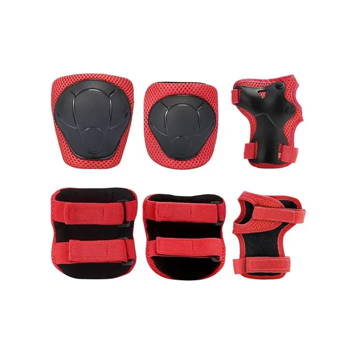 Foto 3 pulgar | Kit 6pcs Rodilleras Coderas Y Muñequeras Para Niños Eo Safe Imports Esi-20830 Rojo