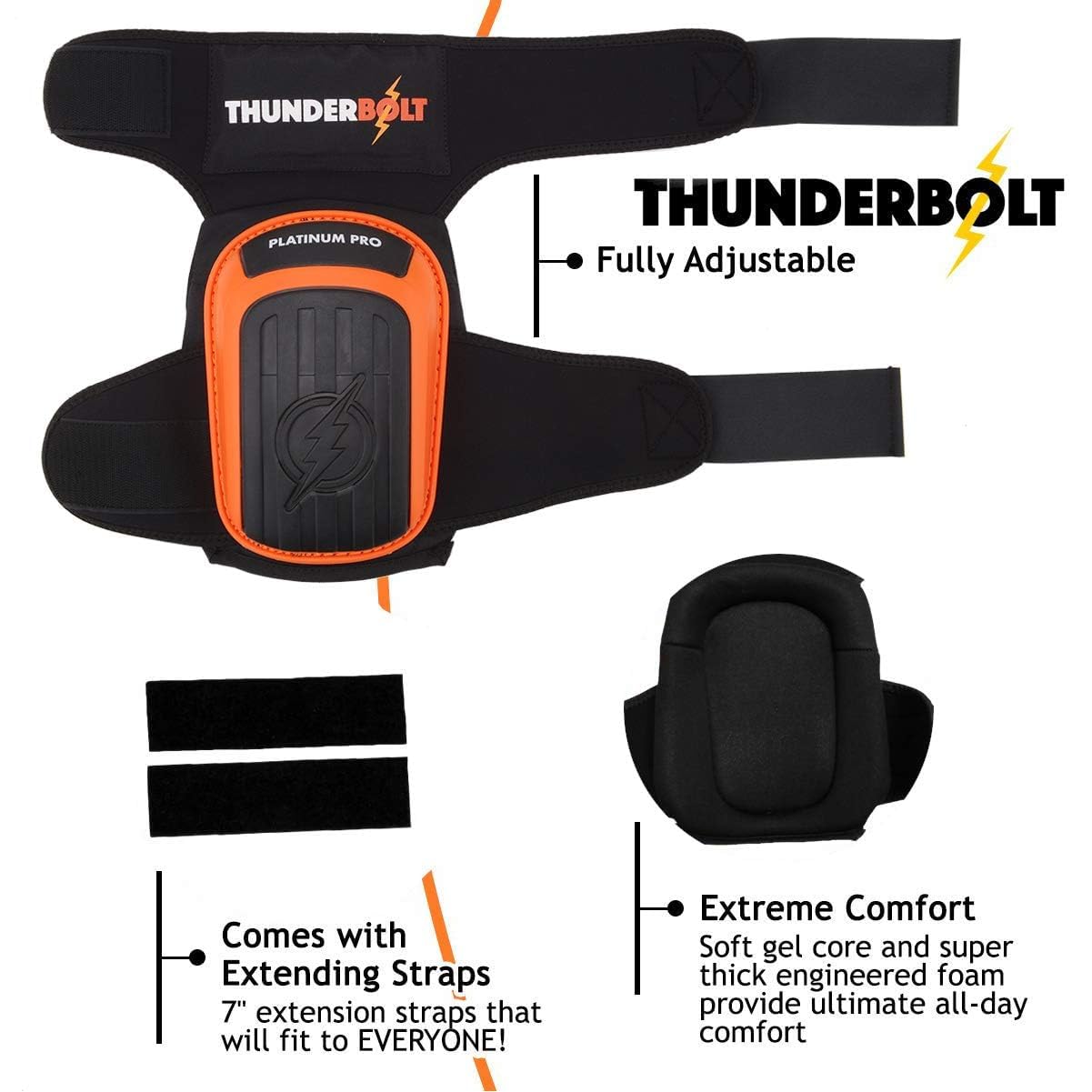 Foto 6 | Rodilleras Thunderbolt Thunderbolt Para Hombre Y Mujer - Venta Internacional.