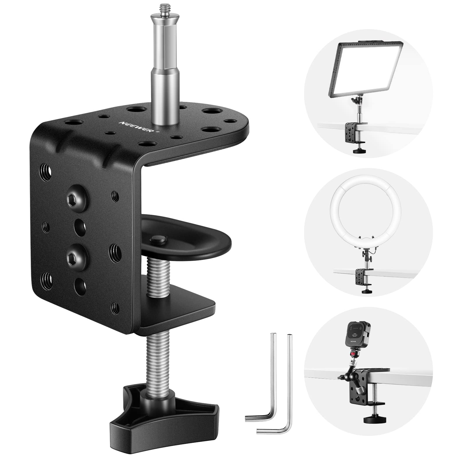 Foto 2 pulgar | Pinza En C Neewer Heavy Duty Con Columna De Montaje Para Soporte Ligero - Venta Internacional.