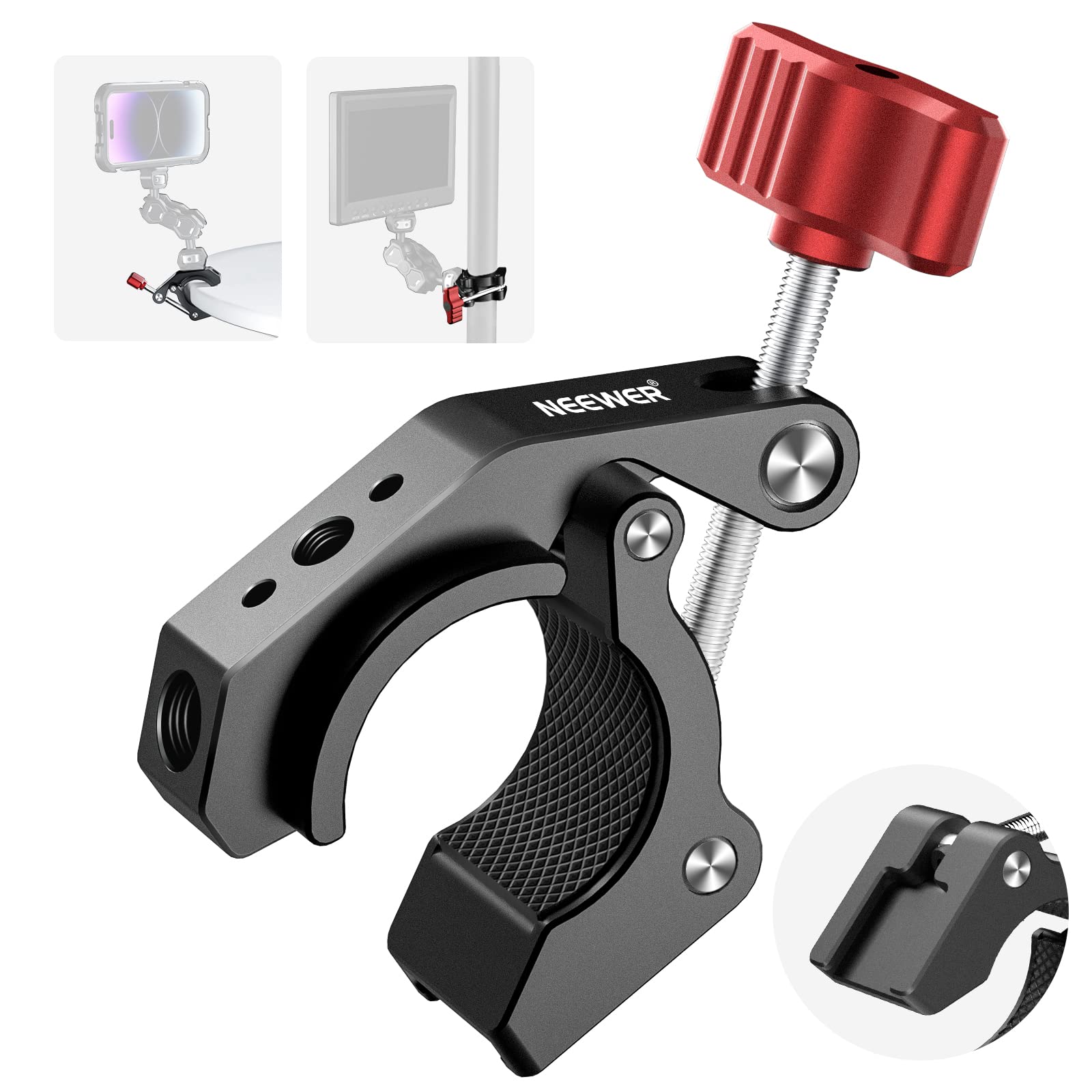 Abrazadera Para Cámara Neewer Super Clamp St81, Carga Máxima De 2 Kg - Venta Internacional.