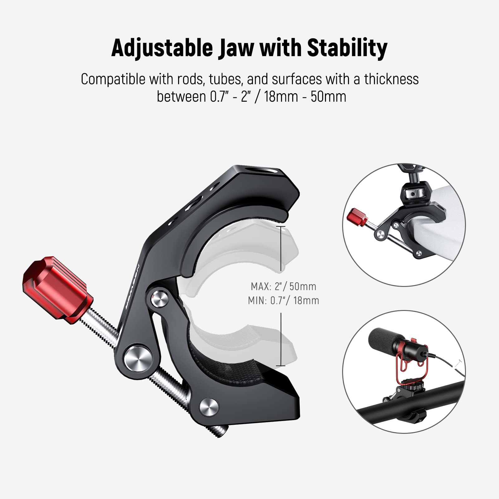 Foto 5 pulgar | Abrazadera Para Cámara Neewer Super Clamp St81, Carga Máxima De 2 Kg - Venta Internacional.