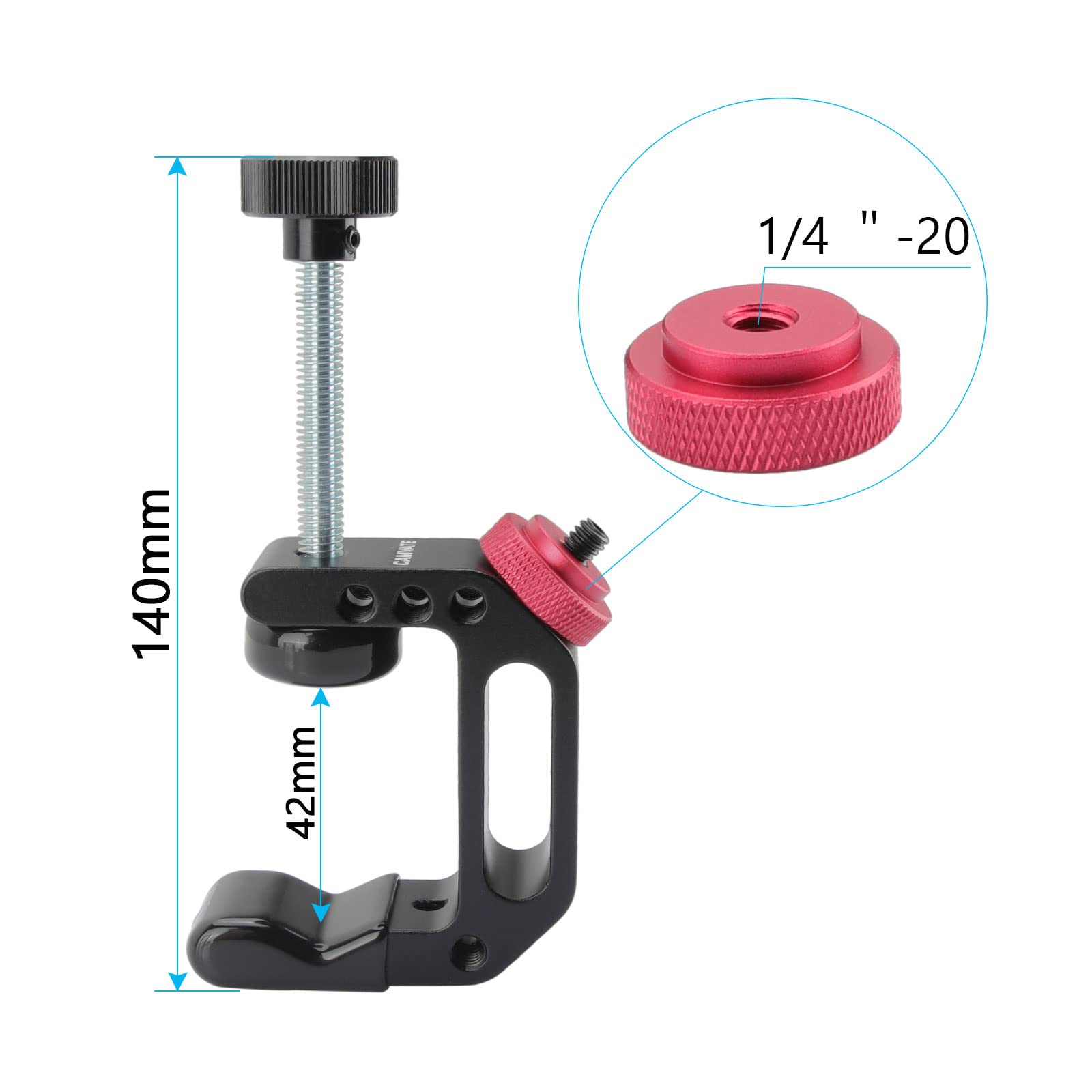 Foto 4 pulgar | Abrazadera C Camvate Universal Con Soporte De Tornillo De Rosca De 1/4-20 - Venta Internacional.