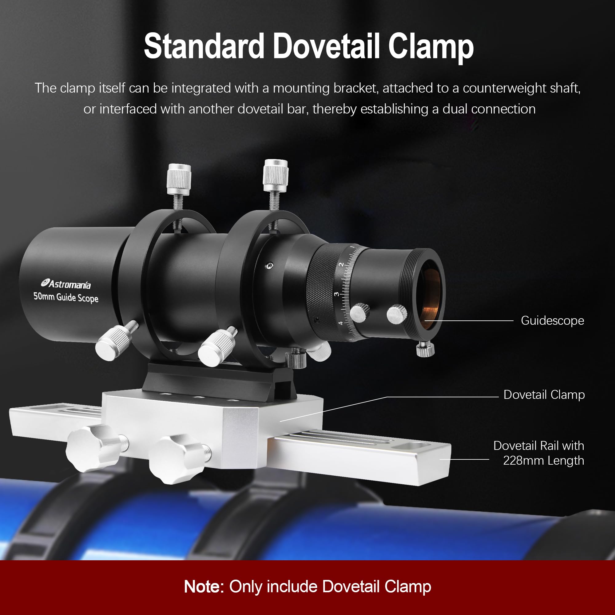 Foto 8 pulgar | Pinza Dovetail Astromania Premium Para Telescopios Y Cámaras - Venta Internacional.