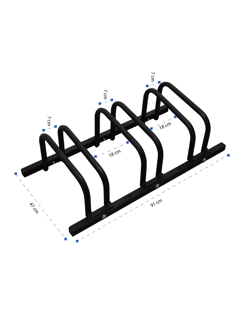 Rack Para Estacionamiento De Bicis Mindejal Mrppb Acero Negro Rack Bicis