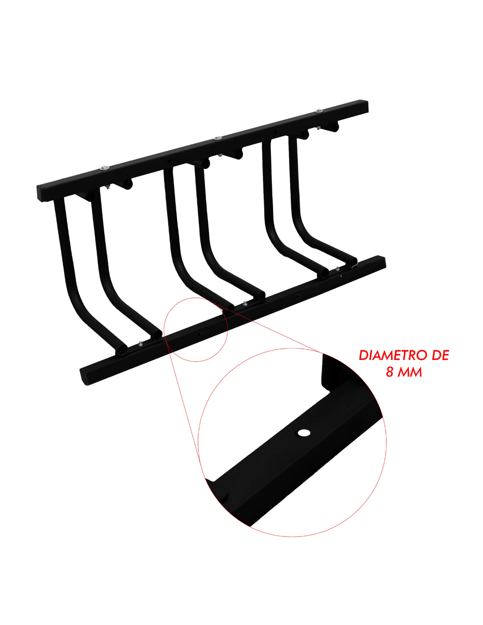 Foto 4 pulgar | Rack Para Estacionamiento De Bicis Mindejal Mrppb Acero Negro Rack Bicis