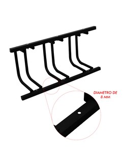 Foto 3 | Rack Para Estacionamiento De Bicis Mindejal Mrppb Acero Negro Rack Bicis