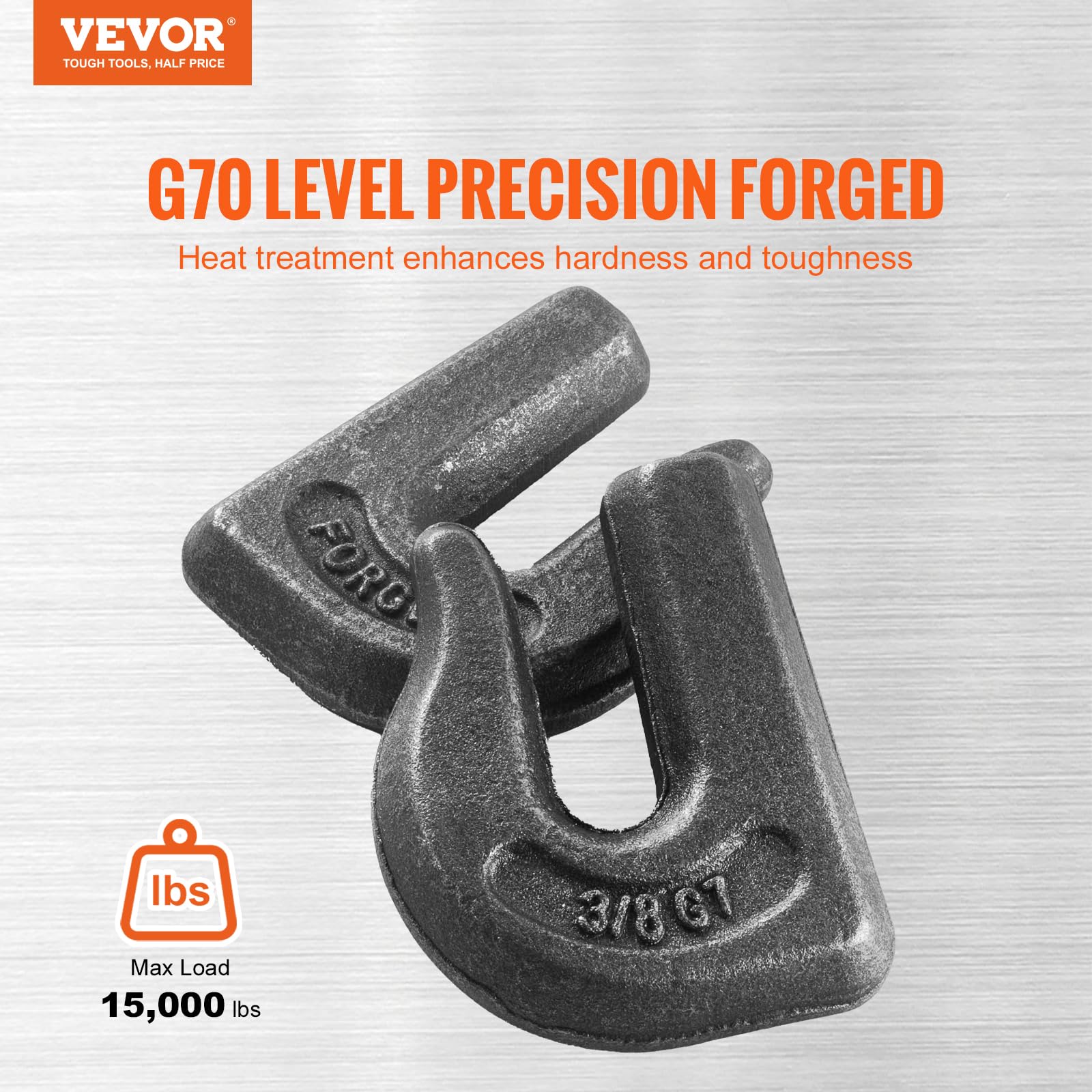 Foto 3 pulgar | Ganchos Para Cadenas De Agarre Soldados Vevor G70 De Acero Forjado, 6 Paquetes - Venta Internacional.