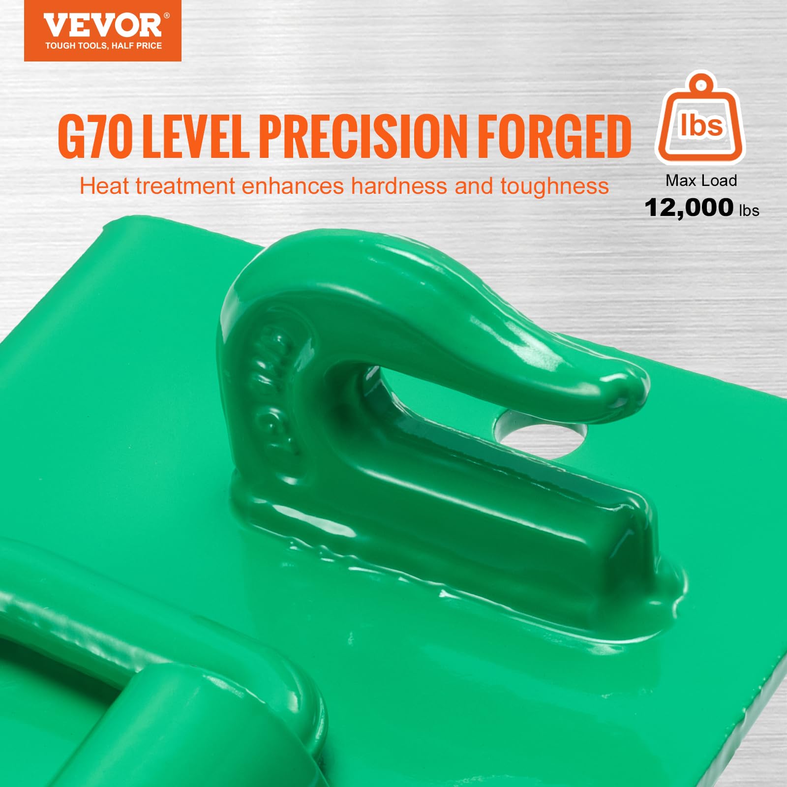 Foto 3 pulgar | Gancho Para Cangilones Para Tractor Vevor 5/16, Grado 70, Acero Forjado, Paquete De 2 - Venta Internacional.