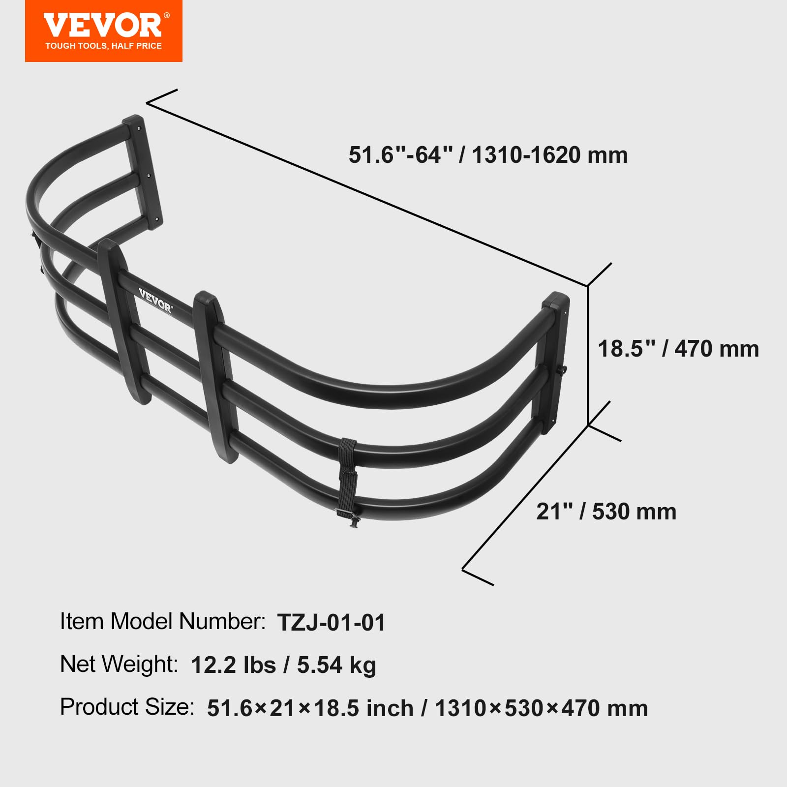 Foto 7 | Extensor De Plataforma Para Camión Vevor, Retráctil De Aluminio, 131-162 Cm - Venta Internacional.