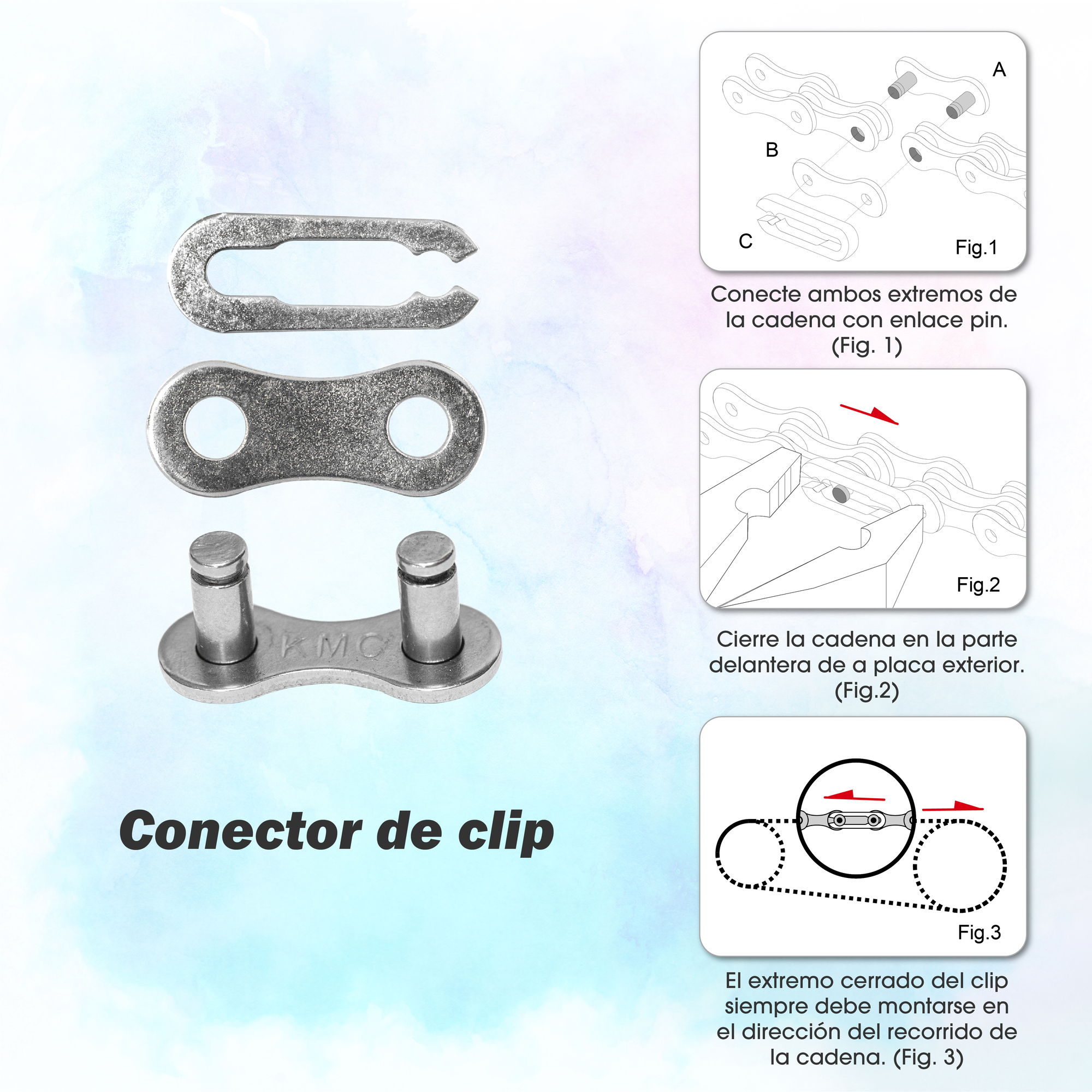 Foto 4 | Cadena para Bicicleta Kmc 1/2x3/32 112l Z610h color Azul