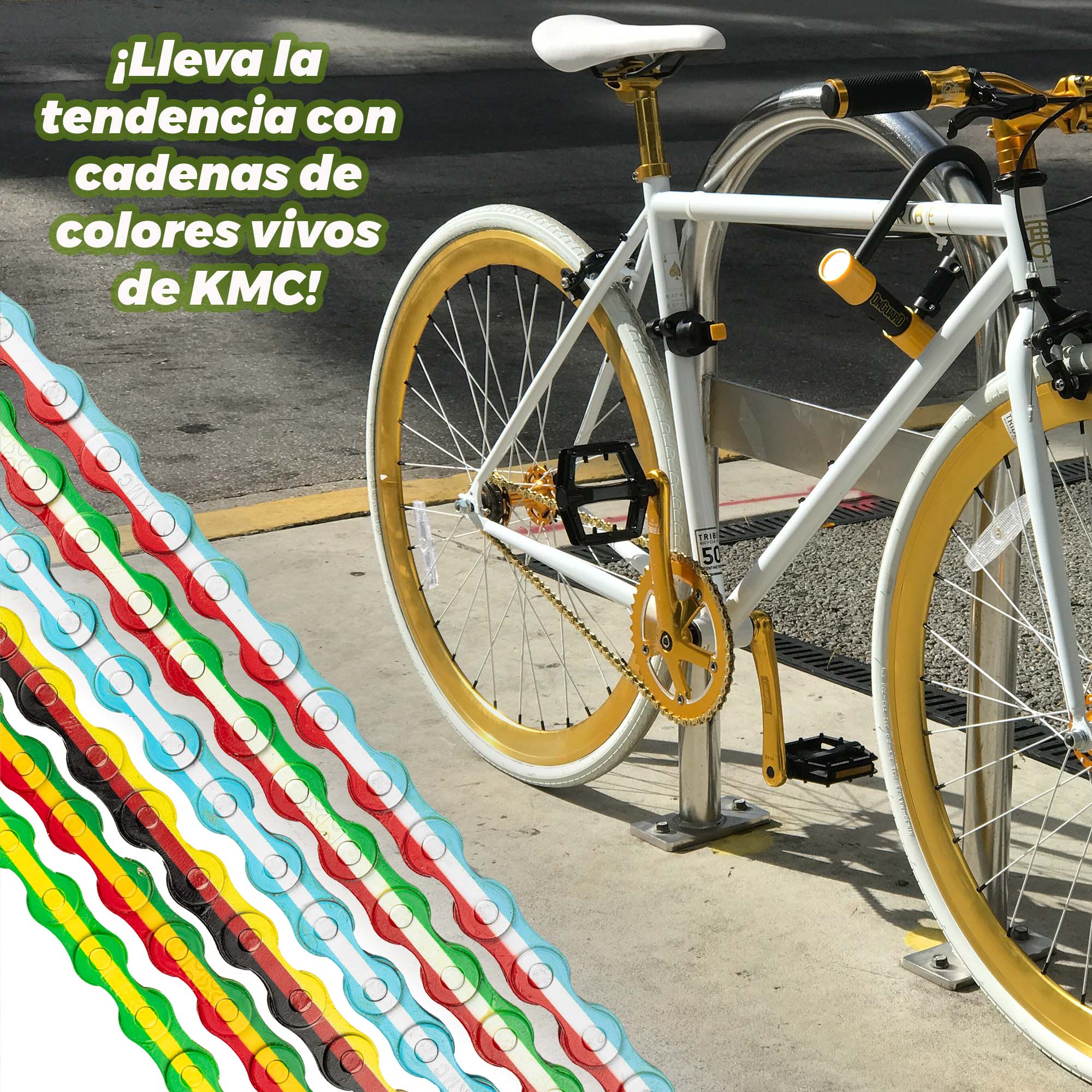 Foto 5 | Cadena para Bicicleta Kmc 1/2x3/32 112l Z610h color Azul