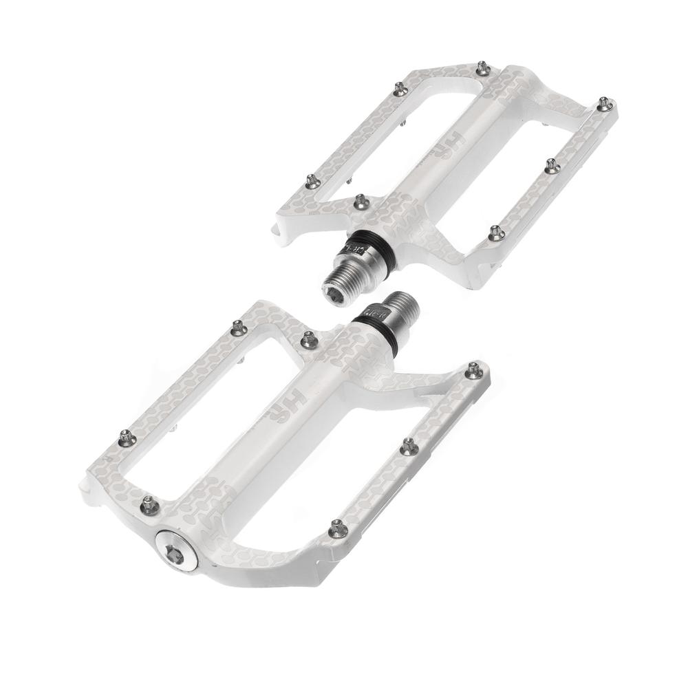 Pedales Para Bicicleta Hs 1/2 Aluminio Alnc-835b Color Blanco