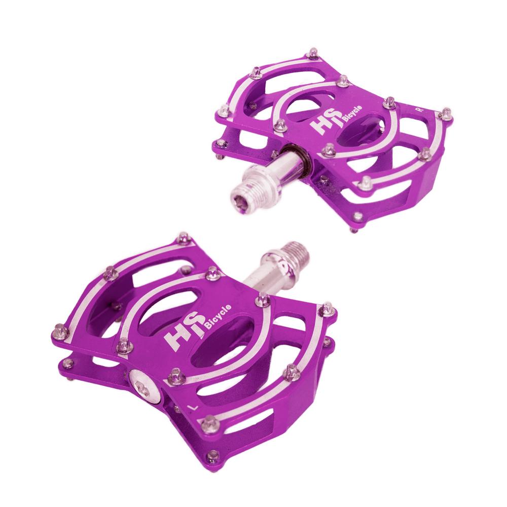 Pedales Para Bicicleta Hs 1/2 Aluminio Alnc-331 Color Morado