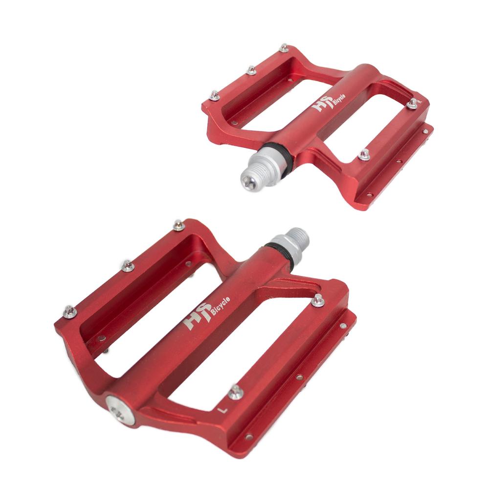 Pedales para Bicicleta Hs 1/2 Aluminio Alnc-830a Rojo