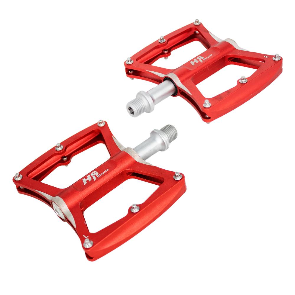 Pedales para Bicicleta Hs 1/2 Aluminio Alnc-630a color Rojo