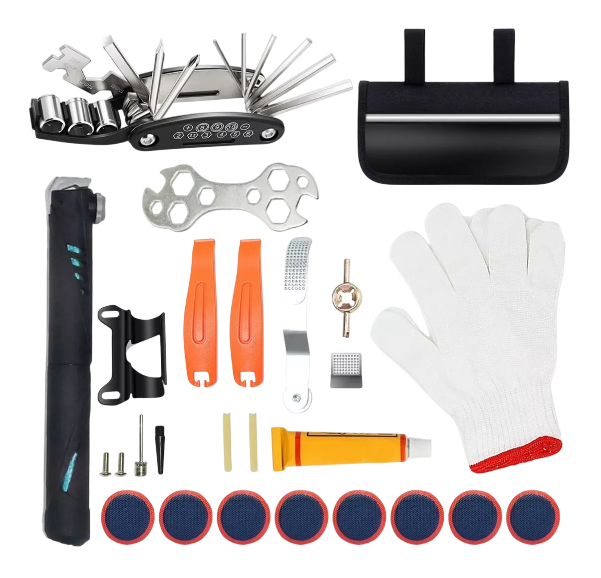 Kits de Herramientas de Reparación De Bicicletas Negro