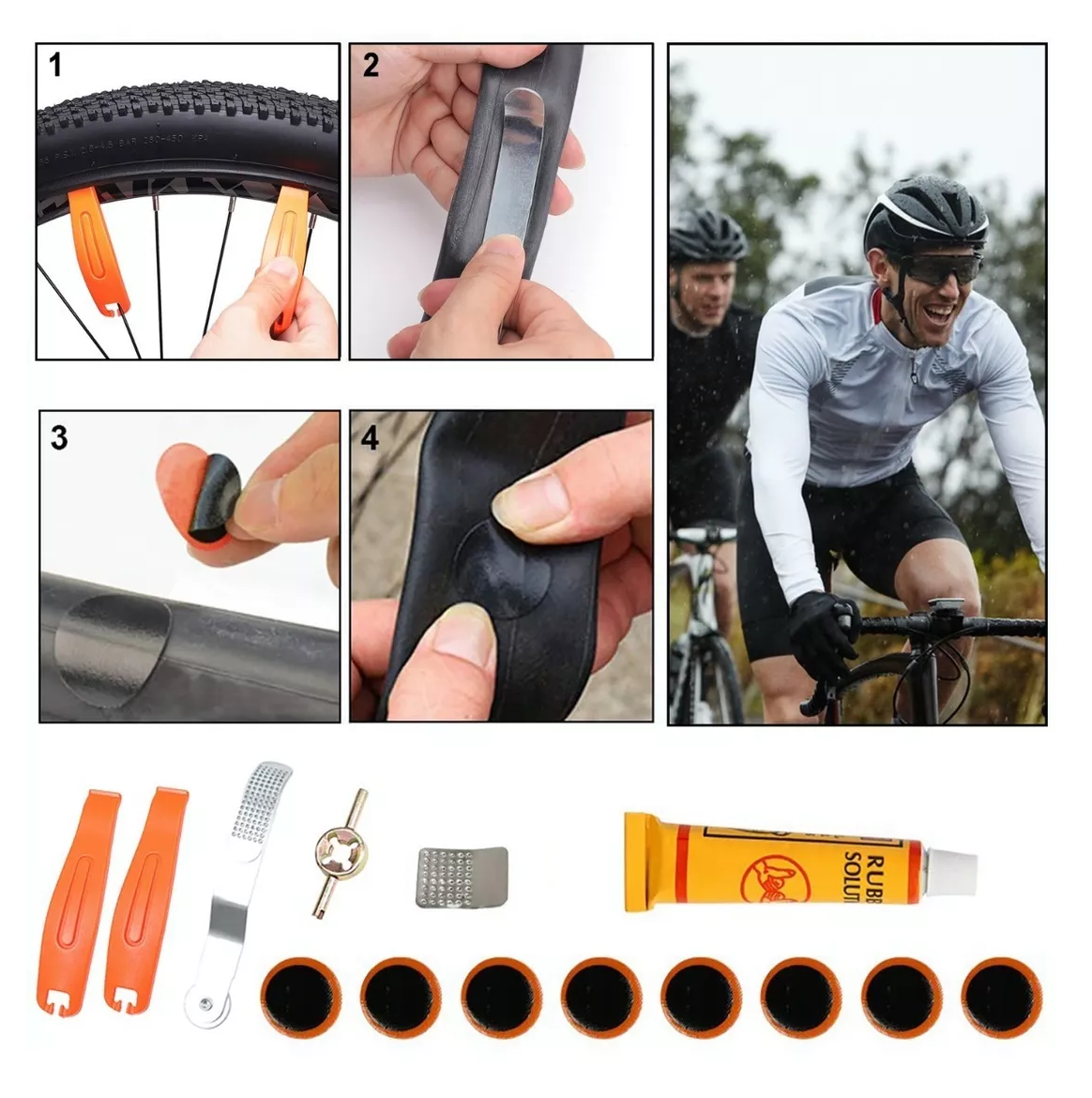 Foto 4 pulgar | Kits de Herramientas de Reparación De Bicicletas Negro