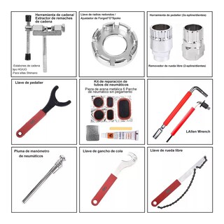 Foto 2 | Kit Herramientas Bicicleta Reparación De Multifunción 50pzs Eo Safe Imports Esi-7364-1 Plata