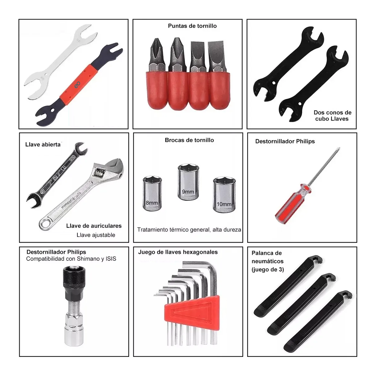 Foto 4 pulgar | Kit Herramientas Bicicleta Reparación De Multifunción 50pzs Eo Safe Imports Esi-7364-1 Plata