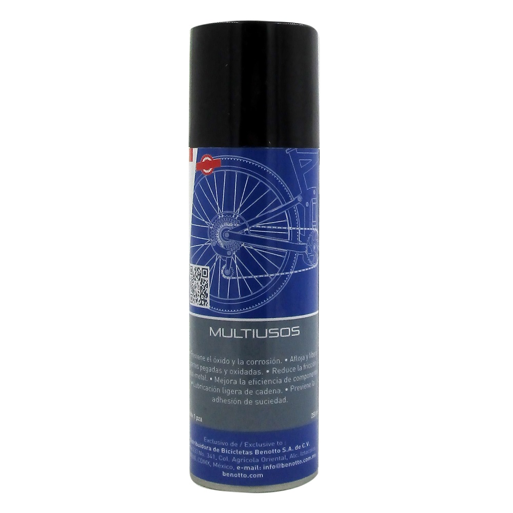 Foto 3 pulgar | Lubricante Multiusos Aflojatodo Spray para Bici 250ml Benotto