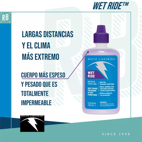 Foto 3 pulgar | Aceite Lubricante para Bicicleta White Ligtning Wet Ride 120 ml