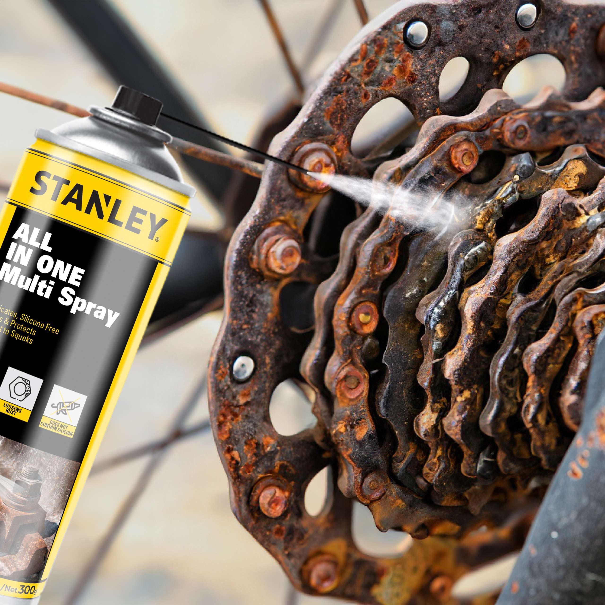Foto 4 | Aerosol Inhibidor De Corrosión Stanley, Eliminador De Óxido, 325 Ml, Paquete De 12 - Venta Internacional.