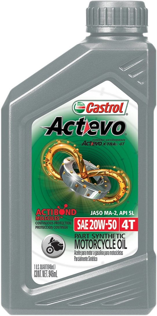 Aceite Sintético Para Motocicletas Castrol Actevo 4t 20w-50, 1l X6 - Venta Internacional.